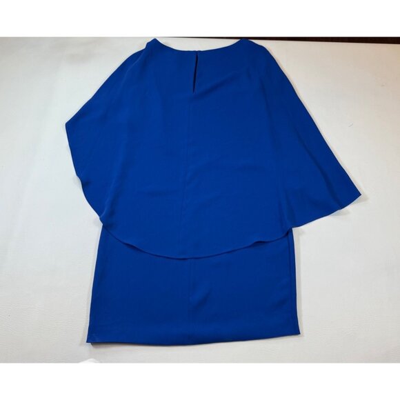 Trina Turk Womens Blue Asymmetrical Layered Dress XS Elegant FLAW - Picture 9 of 9
